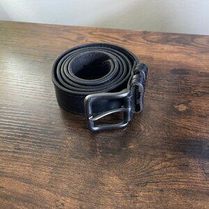Wrangler Men’s Black Genuine Leather Belt Size 46/48 XL 120cm Classic Buckle